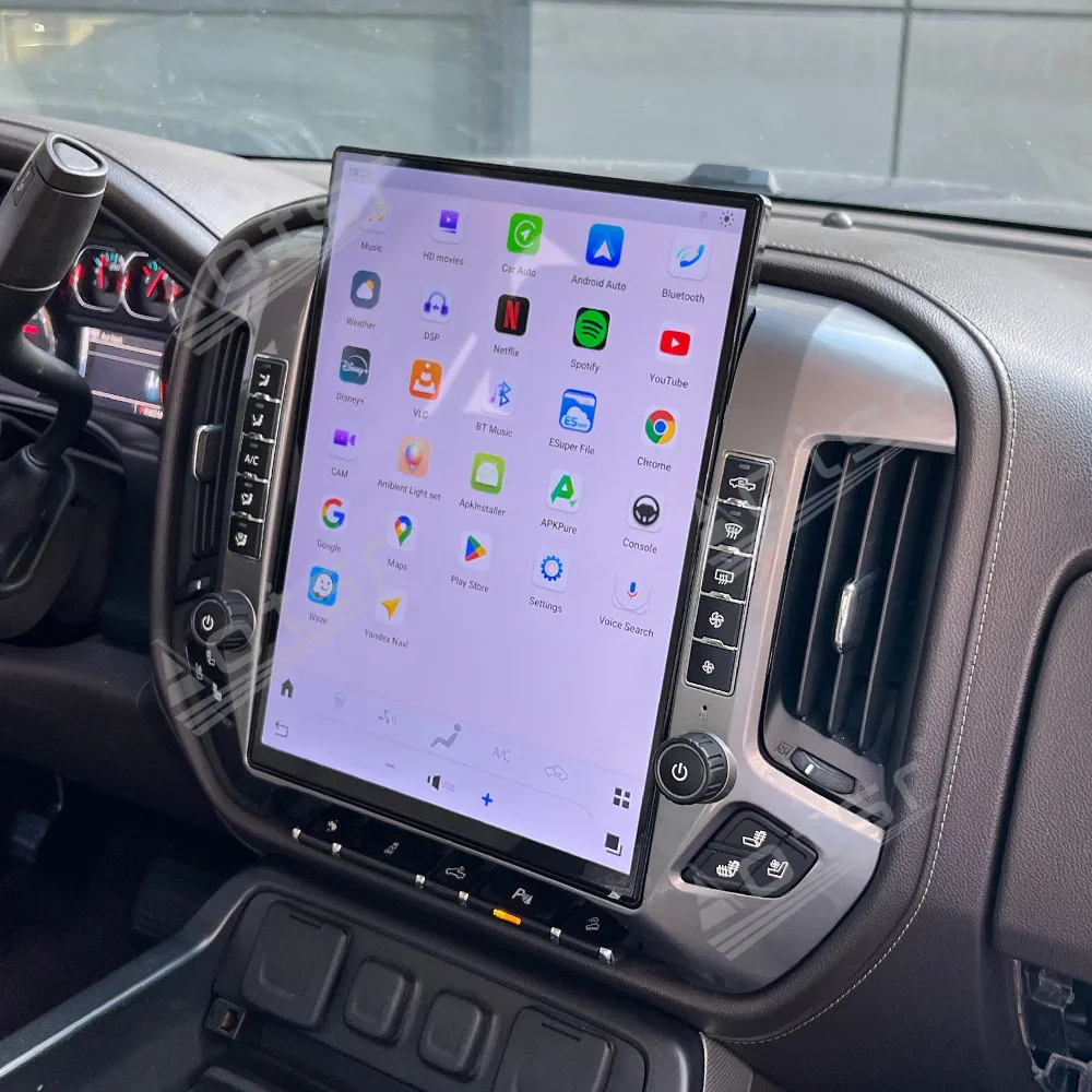 Qualcomm Multimedia Android Auto Carplay For Chevroler Silverado GMC 2014~2019 GPS Navigation Audio Car Radio Stereo Free Cam