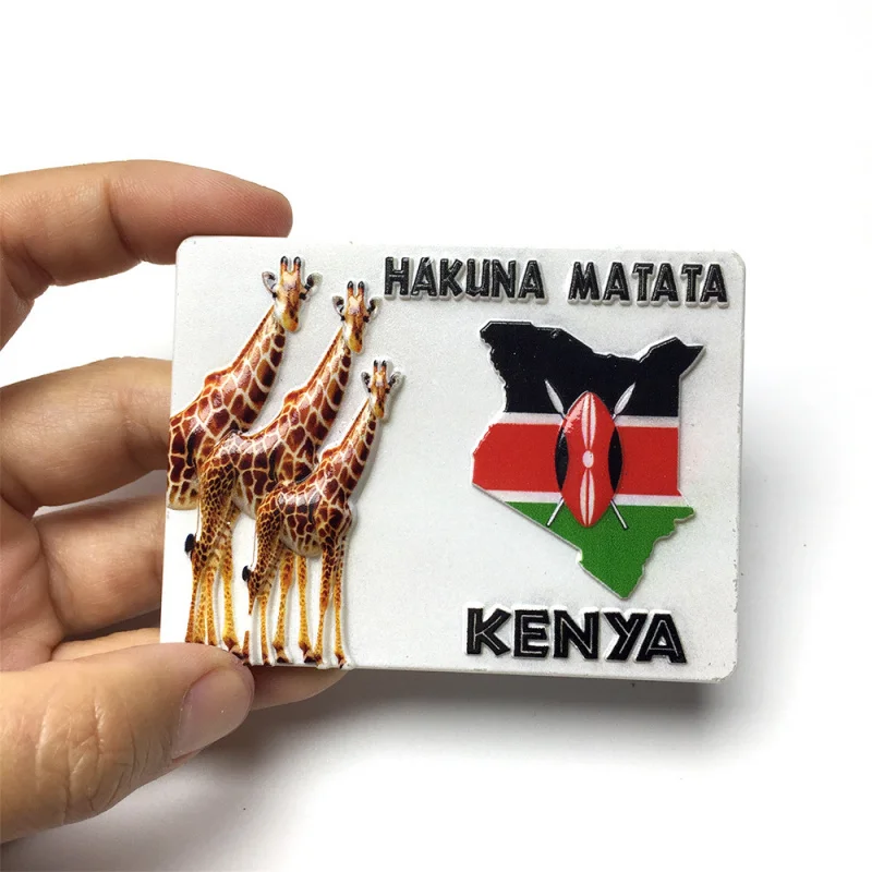 

Kenya Flag Cultural and Creative Magnetic Refrigerator Sticker Personalized Creative Traceless Travel Souvenirs Exquisite Home D