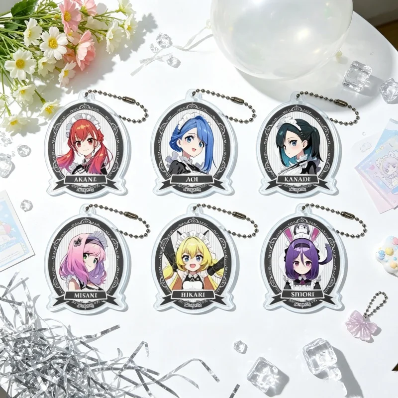 Bag Charm - Castle Town Dandelion Anime Acrylic Pendant Keychain Misaki Sakurada Akane Sakurada Cartoon Character Souvenir 6CM