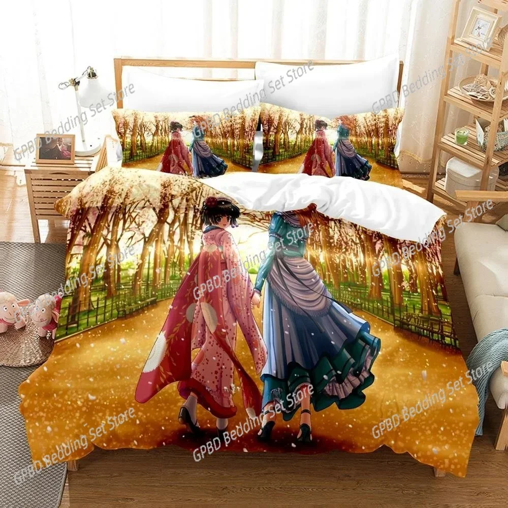 3D Anime Croisée In A Foreign Labyrinth Bedding Set Single Twin Full Queen King Size Bed Set Adult Kid Bedroom Duvetcover Sets