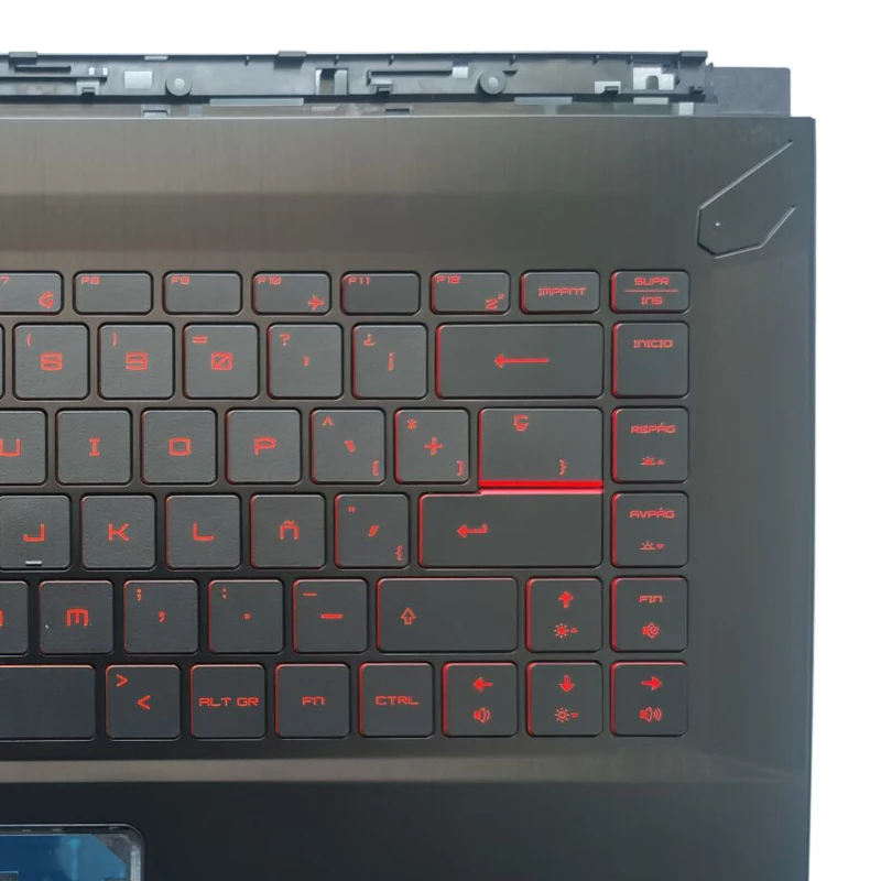 Imagem -06 - para Msi Gf63 8rc 8rd Ms16r1 r2 r3 r4 r5 r6 Russo ru Eua Espanhol Teclado do Portátil com o Resto de Mãos Capa Superior Backlit Novo