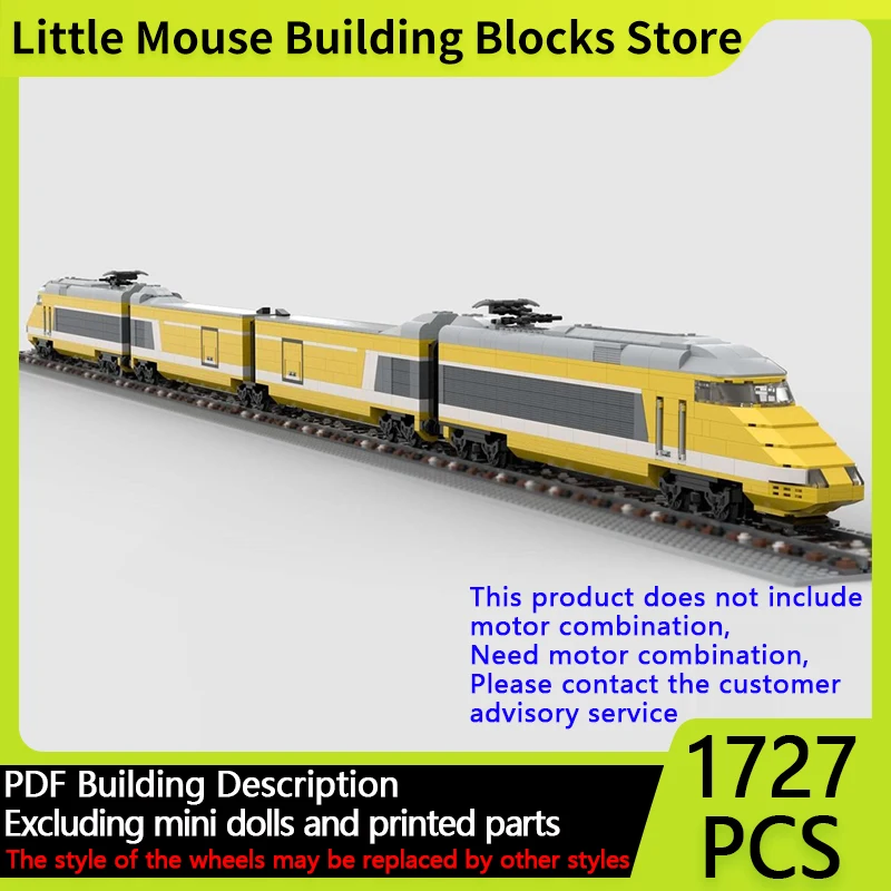 

City Car Model MOC Building Bricks French Post Express Train Modular Technology Gifts Holiday Assemble Children Toys Suit