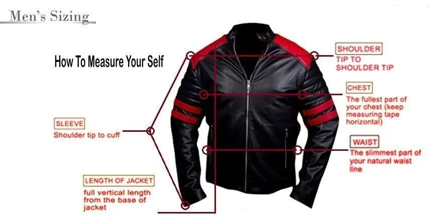 Men's Deep Red Leather Jacket 100% Authentic Jacket European and American Fashion Trend