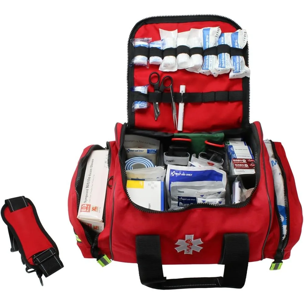 First Aid Only 91484 Basic First Aid Kit First Responder Bag with Bleed Control, 335 Pieces