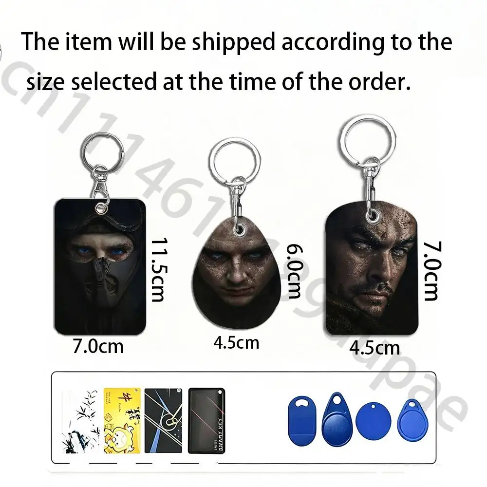 D-Dune P-Part Three Protective Printed Leather Card Case Metal Keychain for Bank Credit Bus Subway ID Cards