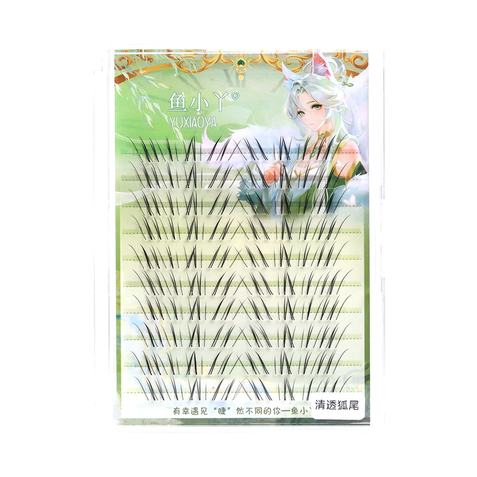 Fox- manga ملحقات الرموش الصناعية 9-12 مللي متر طول مختلط طبيعي C حليقة رموش زائفة مجنح فردي رموش مكياج #6