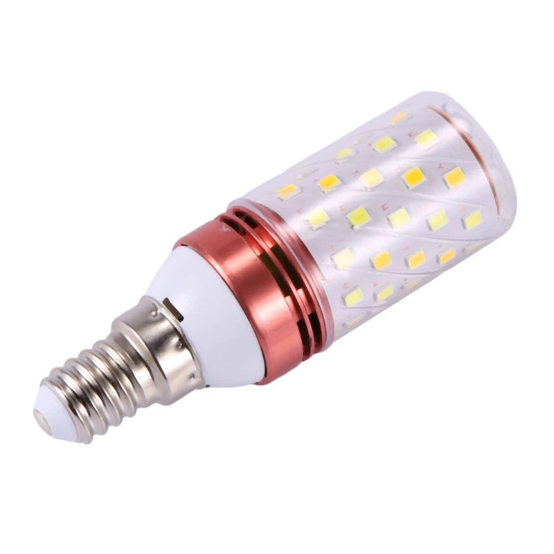 LJL-2X 3 temperatury kolorów zintegrowane LED SMD żarówka Corn E14 AC85V - 265V ciepła biel 12W