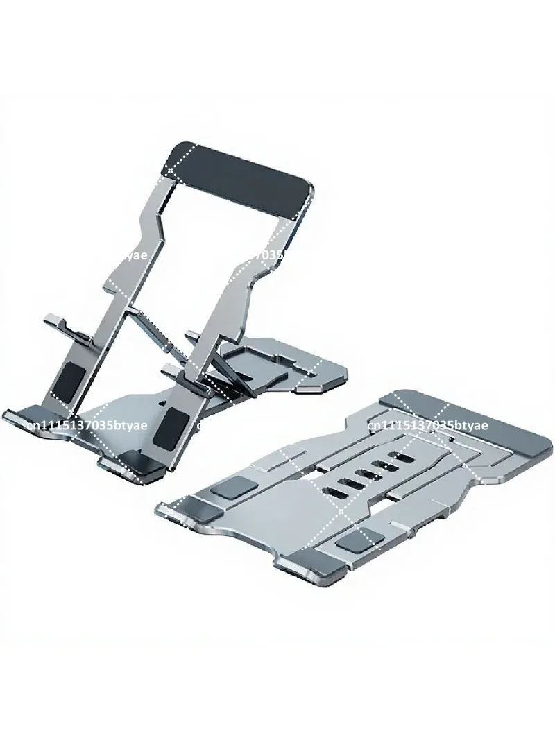Aluminum Alloy Foldable Phone Tablet Stand Desktop Adjustable Live Streaming Bracket Non-Slip Cooling Holder