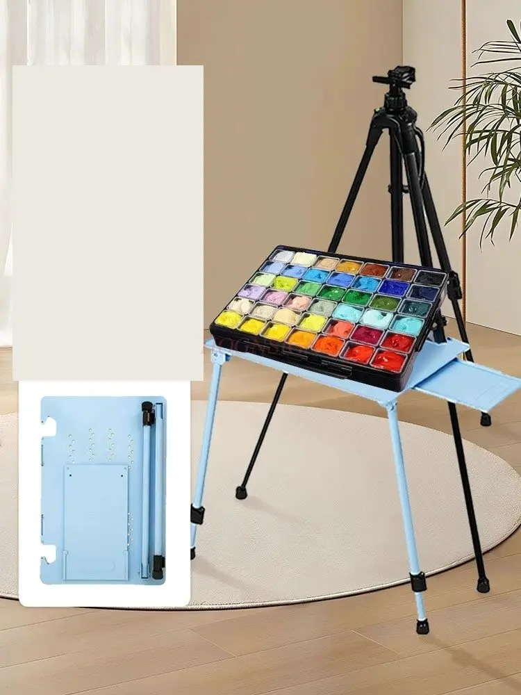 

Поднос для стойки для фотографий, специальная опорная рамка для пигментов для студентов искусства, выдвижной и складной металлический кронштейн для уличных эскизов