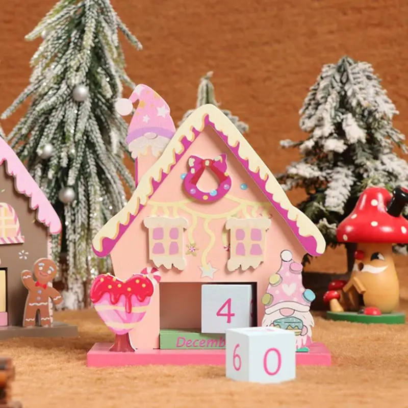 Décennie s de calendrier en bois pour bureau, forme de maison, affichage du mois et de la date, décoration de bureau pour les enseignants