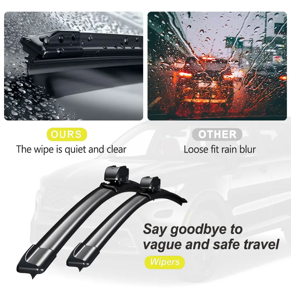Quiet Beam Wiper Blades 2pcs Windscreen Window Car Accessories For Toyota	Aygo X AB70 2022-2025 - Image 2