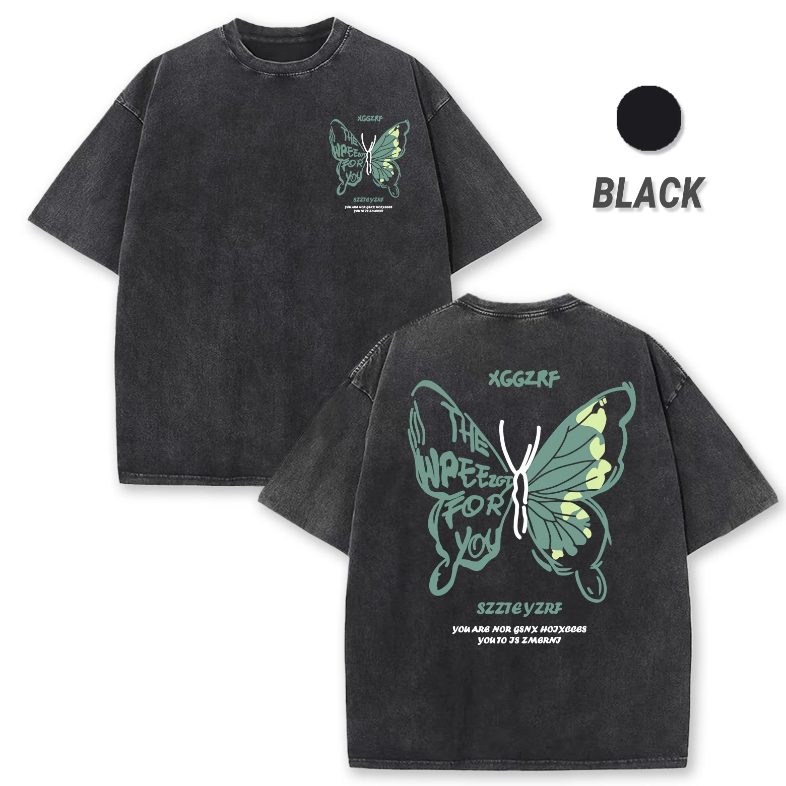 

Личность Бабочка Дизайнерская мужская стираная футболка в стиле хип-хоп, универсальные хлопковые футболки с короткими рукавами, мягкие летние топы