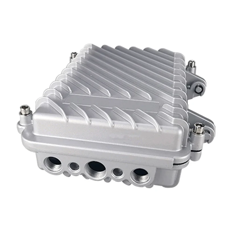 Outdoor Long Range Wireless AP Bridge Amplifier IP66 Waterproof Box Cast Aluminum Metal Housing for Communication Base Station