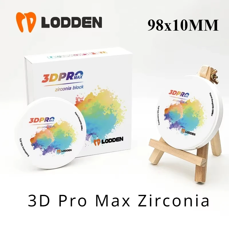 10MM 3D PRO MAX Dental Multilayer Zirconia Block Vita16 Color Dental Lab Denture Dentist Material for CAD CAM 98mm Open System