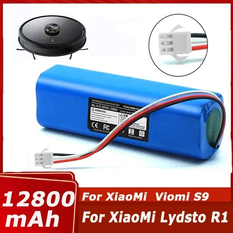 

2025 100% Original For XiaoMi Viomi S9 Lydsto R1 Roidmi Eve Plus 14.4V lithium battery 2P4S 5200mAh 6500mAh 9800mAh 12800mAh
