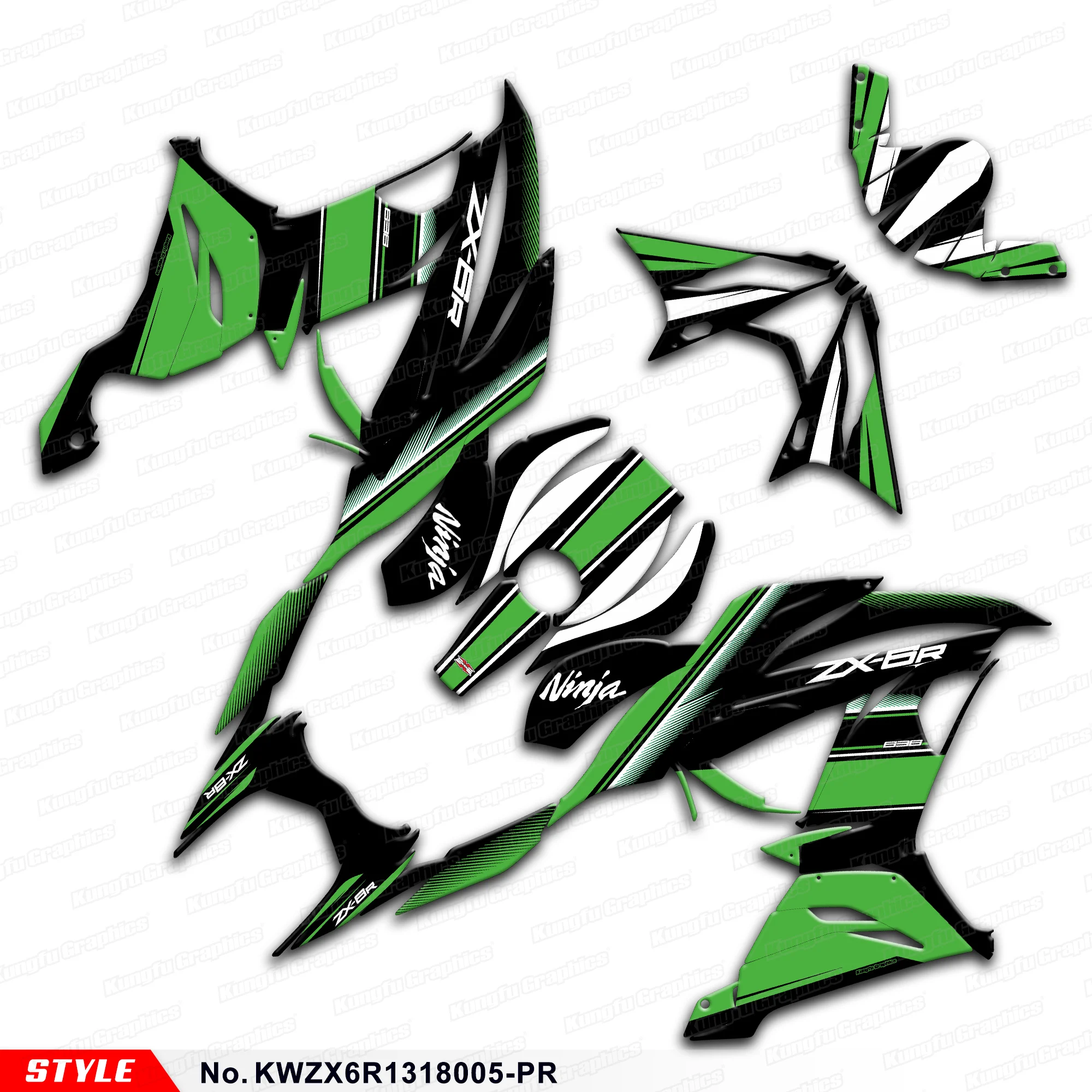 

Комплект виниловой пленки для тюнинга Kawasaki Ninja ZX-6R ZX6R 636 2013-2018, артикул KWZX6R1318005-PR