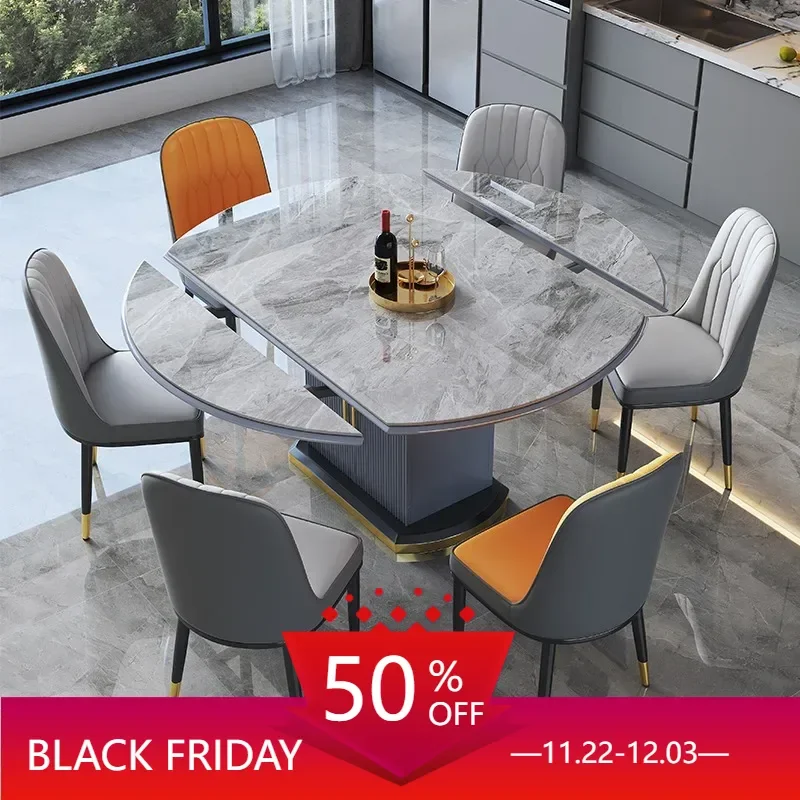 Modern Mobile Design Fashion Popular Nordic Small Apartment Dining Table Folding Chairs Combination Household Home Furniture