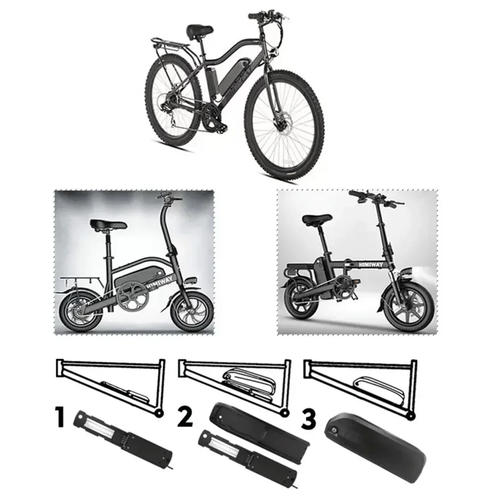 오토바이 자전거용 대용량 방수 리튬 배터리 및 충전기, Hailong 36V, 40 Ah, 50 Ah, 60Ah, 250W ~ 1500W