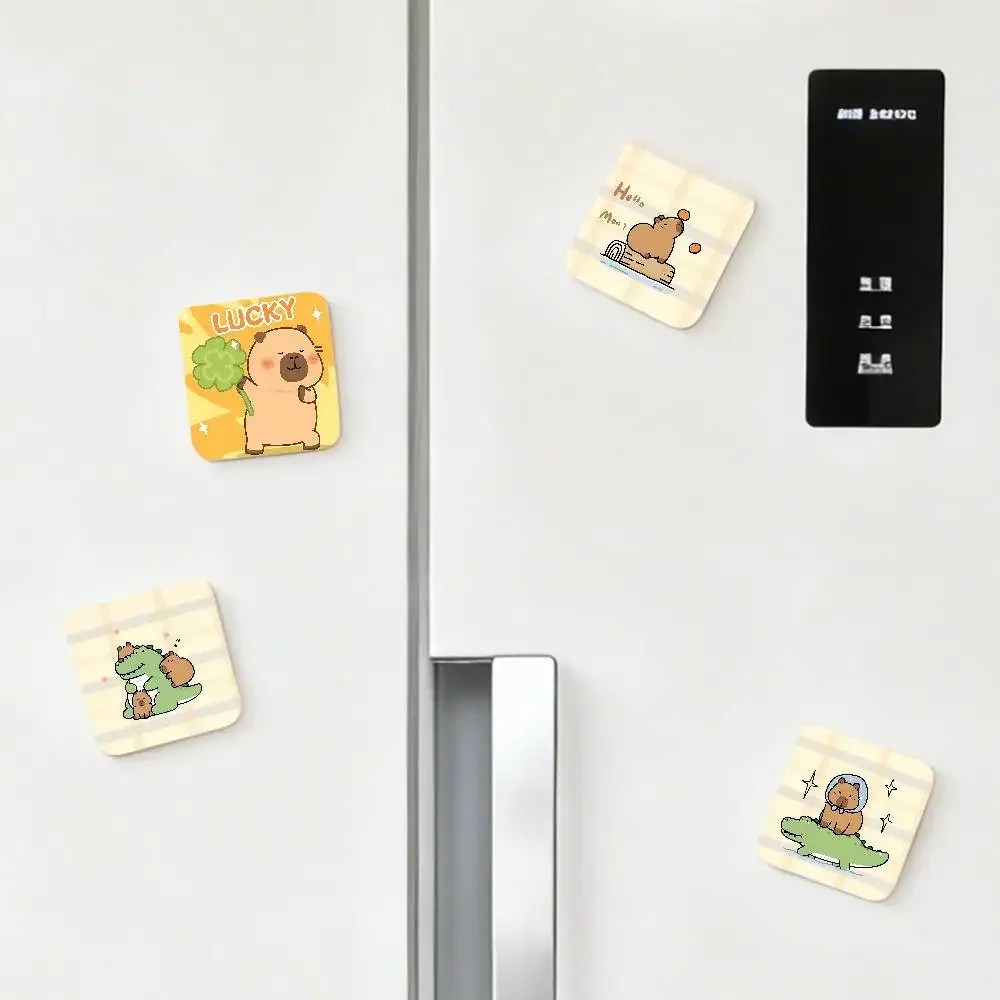 Cute Capybara Refrigerator Magnets Cute Cartoon Magnetic Personality Decorations Creative Gifts