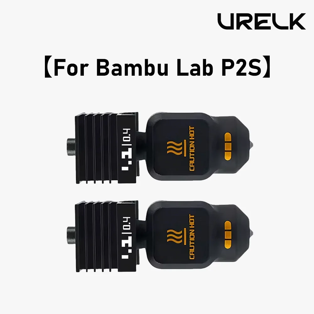 

Комплект для замены хотэнда URELK для Bambulab P2S H2S H2D H2C A1 A1 Mini: сопло из закаленной стали и нагревательный блок