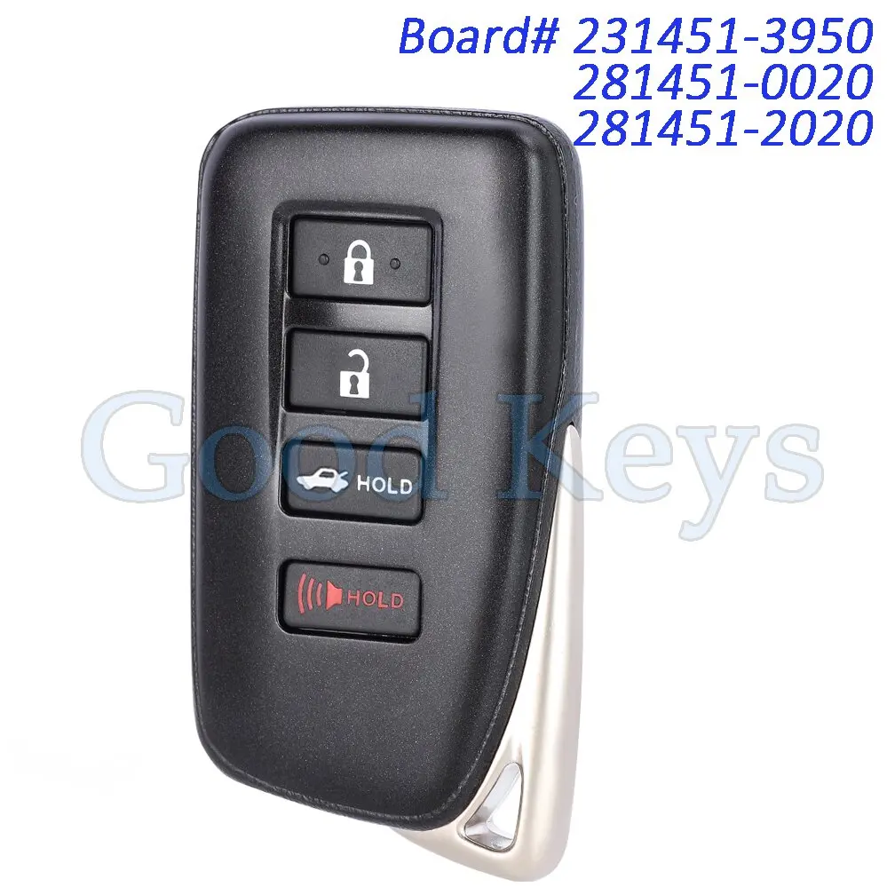 281451-0020 281451-2020 231451-3950 314.3MHz Smart Remote Key Fob for Lexus IS250 IS300 IS350 RC300 RC350 RC200T ES300H ES350