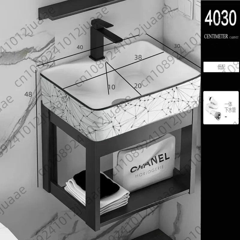 

small apartment wash basin, bathroom wash basin, simple small apartment household wall-mounted washbasin cabinet combination