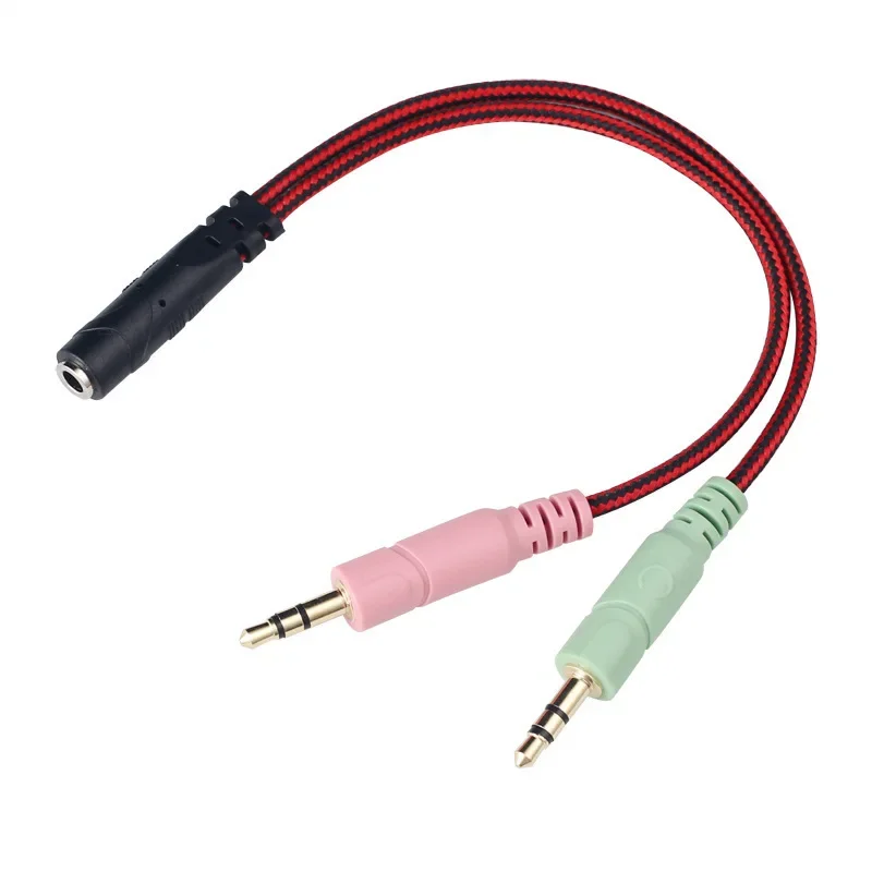 Divisor de auriculares de 3,5mm, Cable auxiliar de Audio para G2000, G9000, Conector de auriculares para juegos, adaptador divisor de 3,5mm para PC, ordenador portátil, PS4
