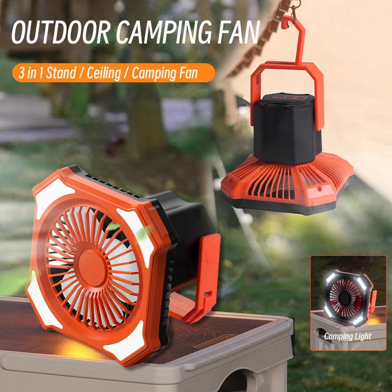 المحمولة مروحة قابلة للشحن أضعاف سطح المكتب مبرد الهواء مروحة السقف الجدول التخييم بنك الطاقة الخفيفة مروحة السفر في الهواء الطلق