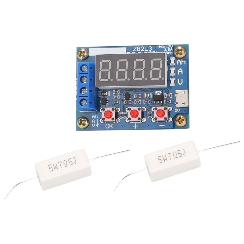 ZB2L3 Battery Tester LED Digital Display 18650 Lithium Battery Power Supply Test Resistance Lead-Acid Capacity