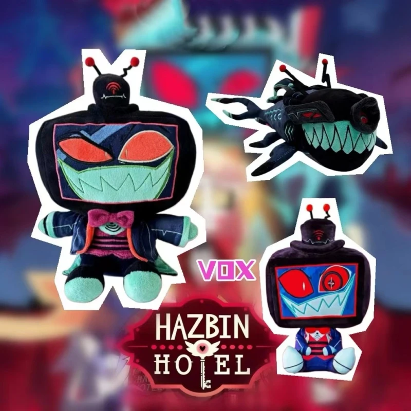 

New In Stock Hazbin Hotel S2 Villainous Vox Plush Doll Soft Stuffed Cartoon Pillow Peripheral Collect Toy Perfect Birthday Gifts