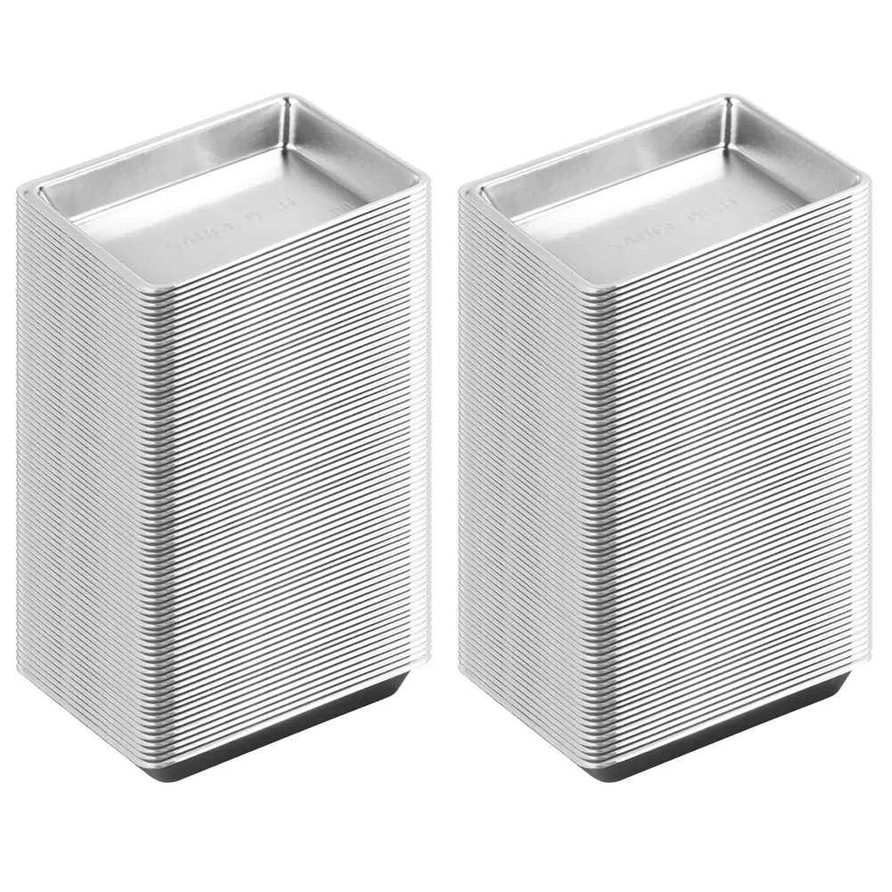 

200Pcs Sushi Dipping Plates Disposable Sauce Dishes Set Rectangle Serving Bowls for Sauces Snacks Desserts Appetizers Condiments