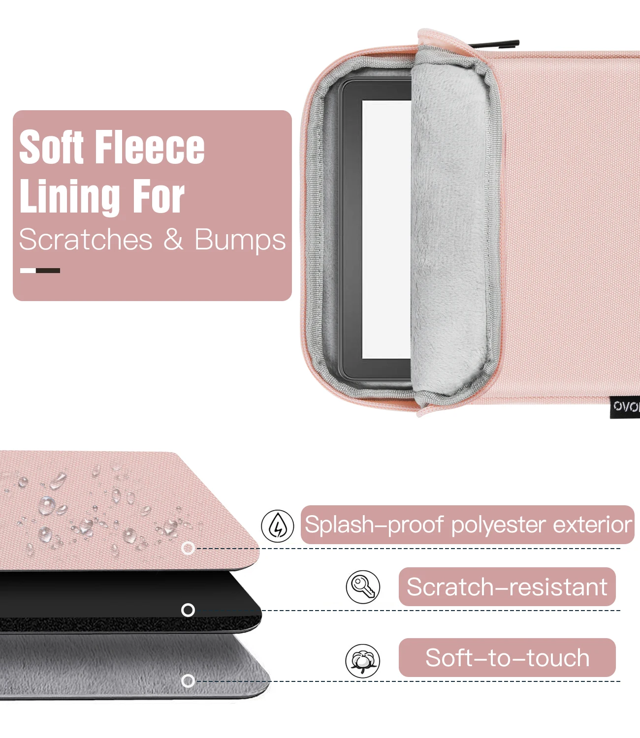 6-7 Inch Sleeve Case for Kindle Paperwhite/Colorsoft Signature Edition Protective Sleeve Cover Pouch Bag Carrying Case