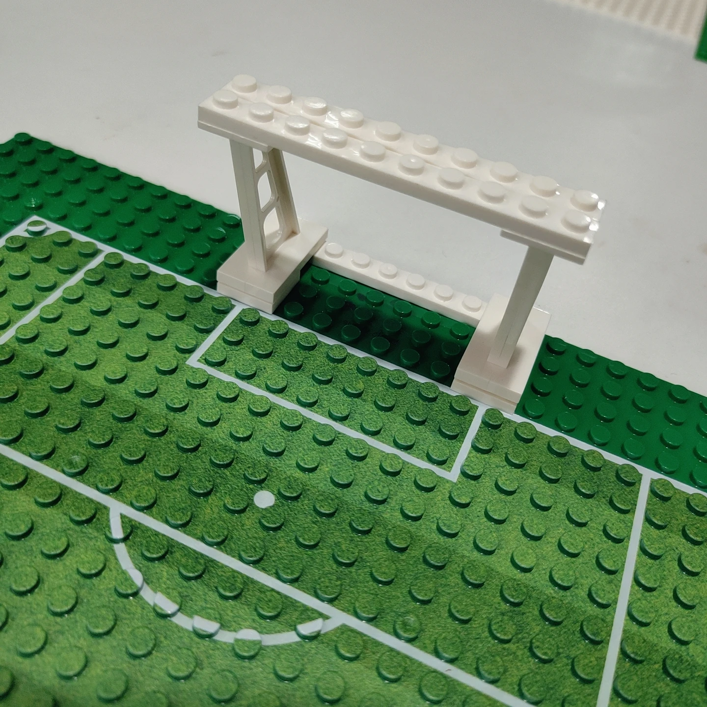 Goal for Baseplate Football Court Soccer Field with Action Figure Educational Block DIY Building Block Brick Brickset