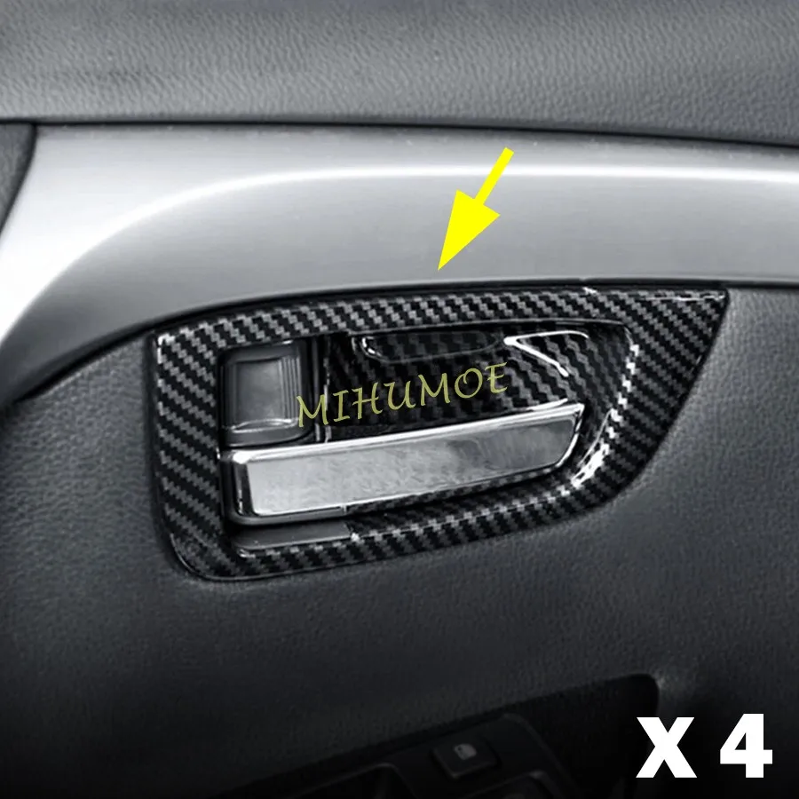 

Для Mitsubishi Pajero Montero Sport MK3 2016-2025 гг., внутренняя дверная ручка из углеродного волокна, отображающая отделка 2024 2023 2022 2021 2020