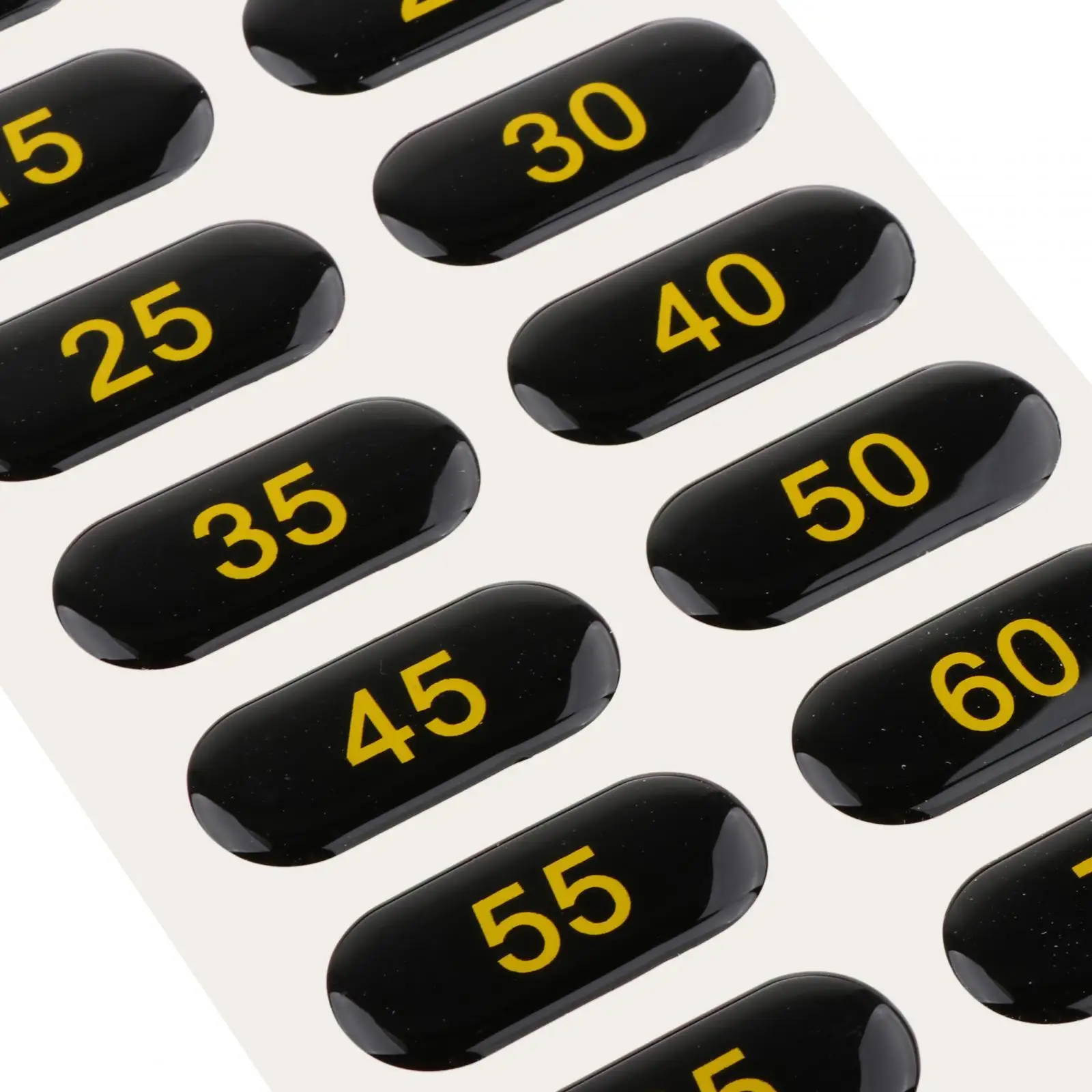 Fitness Equipment Accessory White Number Weight Stickers PP for Strength Training Machines and Home Gym Setup