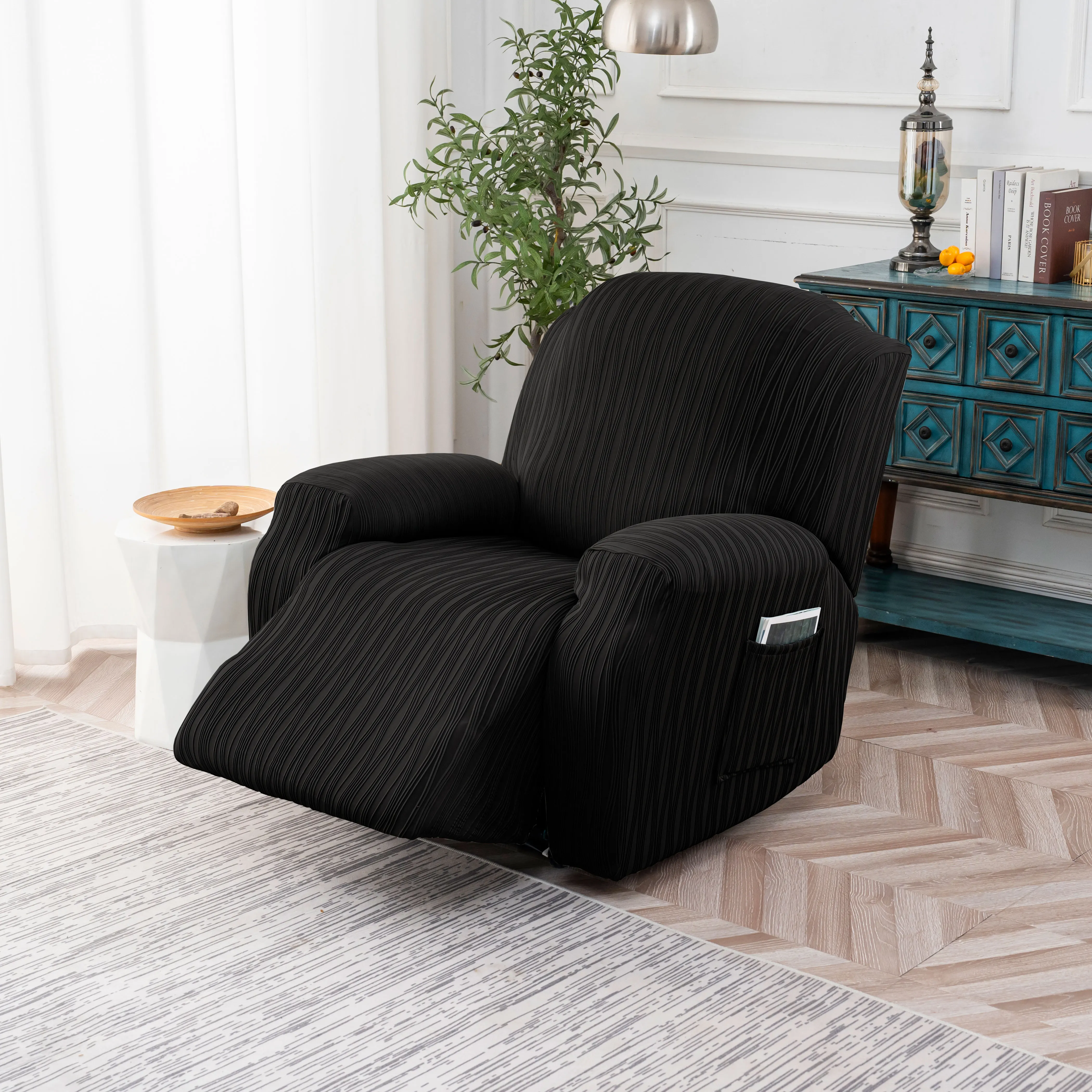 

4pcs/Set Recliner Cover Stretch Soft Couch Cover For Dogs, Sofa Slipcover For Recliner Couch Leakproof Furniture Protector For P