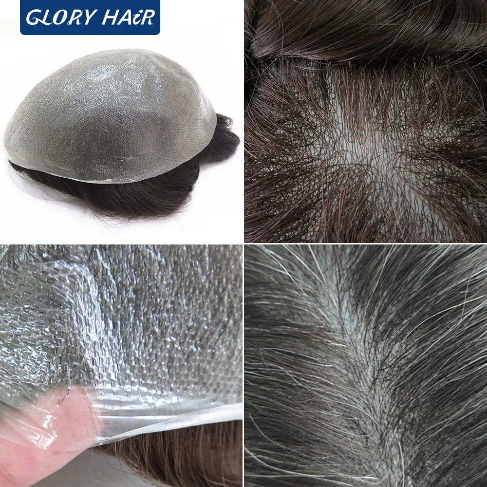 

OS21 -Распродажа, супертонкая кожа, многоцветный мужской парик, все V-образная петля, невидимый парик из искусственной кожи для волос, мужской капиллярный протез, парик