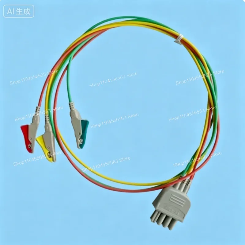 BR-903P 3-Clip ECG Lead Wire – Split Body, Original Monitor Cable Accessory