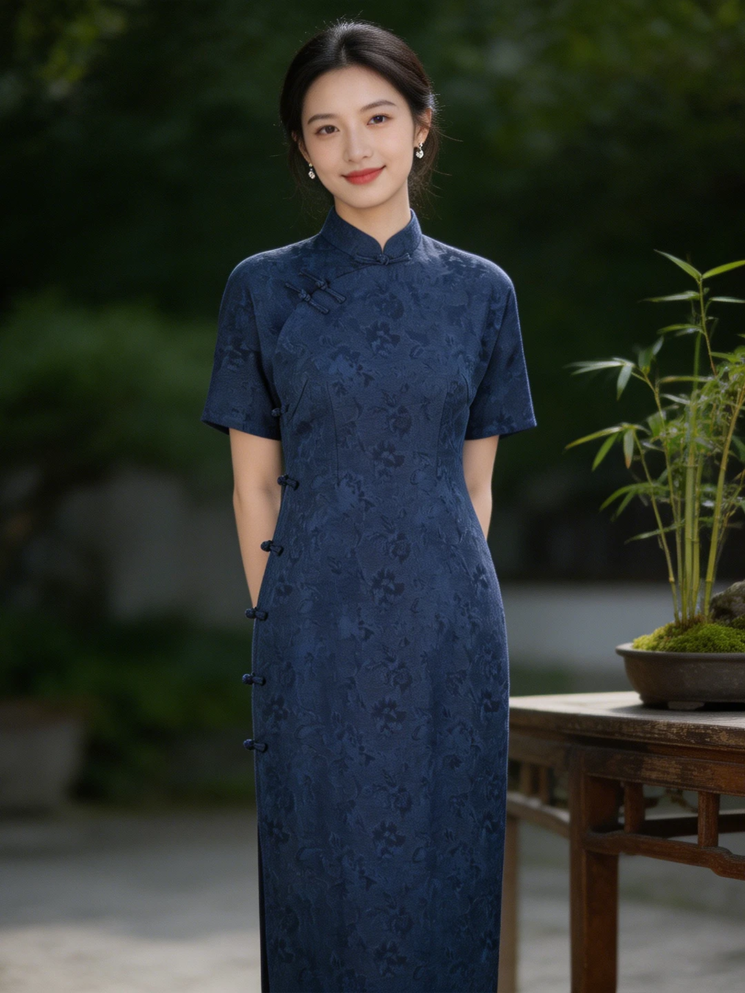 

Classic Blue Button Dorabana Cotton Linen Full Open Collar Daily Improved Retro Sle ort Sve Long Dr