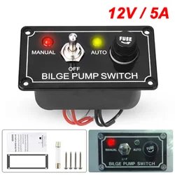 3 Positions Marine Bilge Pump Switch Panel DC 12V With Fuse LED for Yacht Camper Truck Boat RV