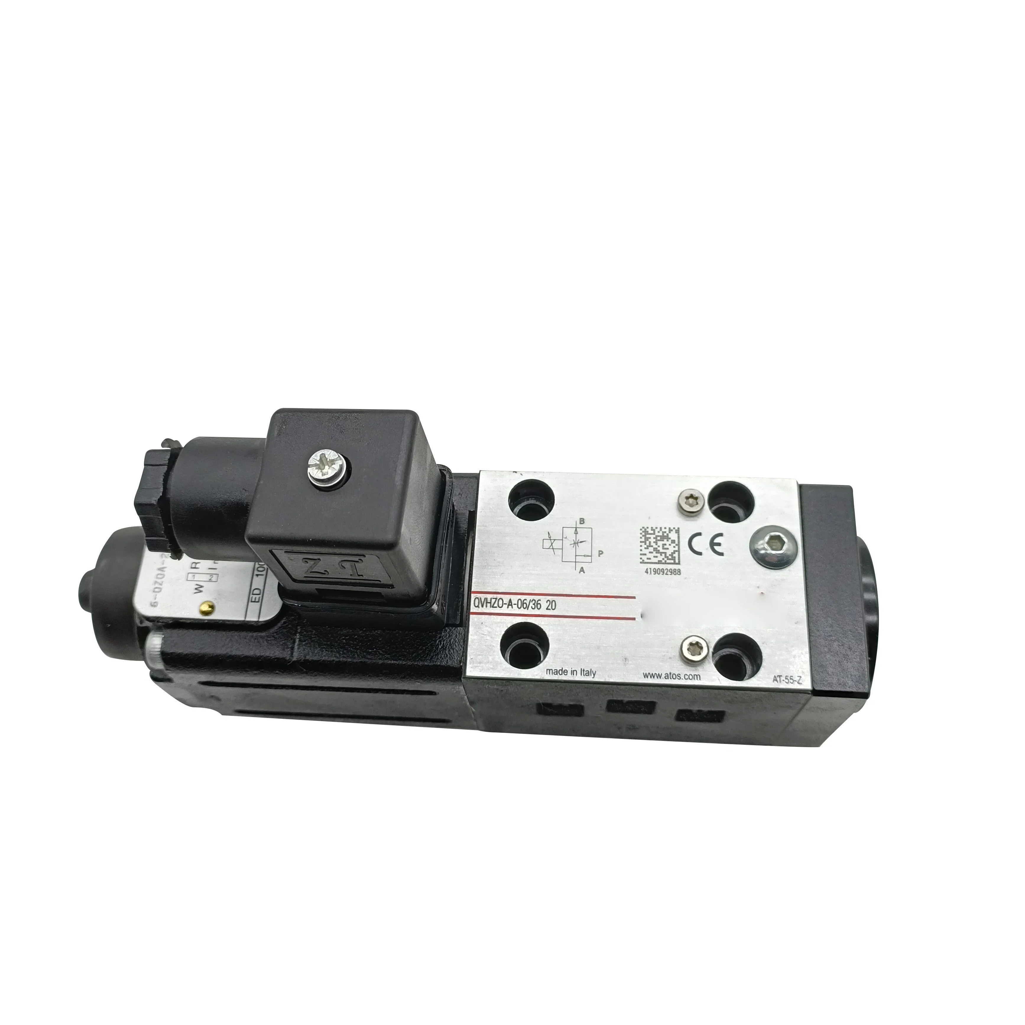 

QVHZO Proportional solenoid Pressure flow QVHZO-AEB-NP-06/45/I 10 QVHZO-06/36 20 QVHZO-A-06/12