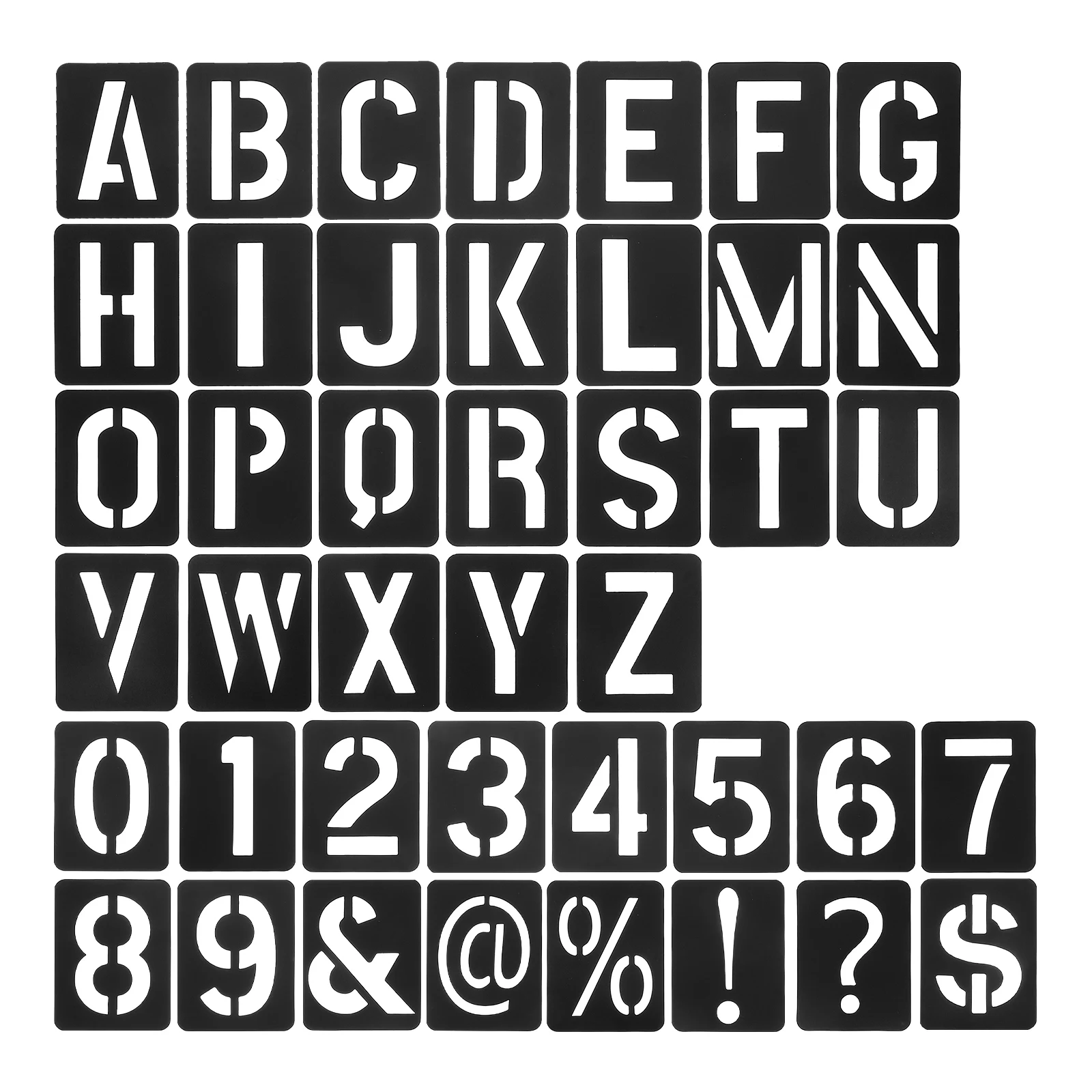

42PCS Number Letters Template Furniture Cool Stencils Ruler Craft Alphabet Painting Calligraphy Drawing for Painting Home Decor