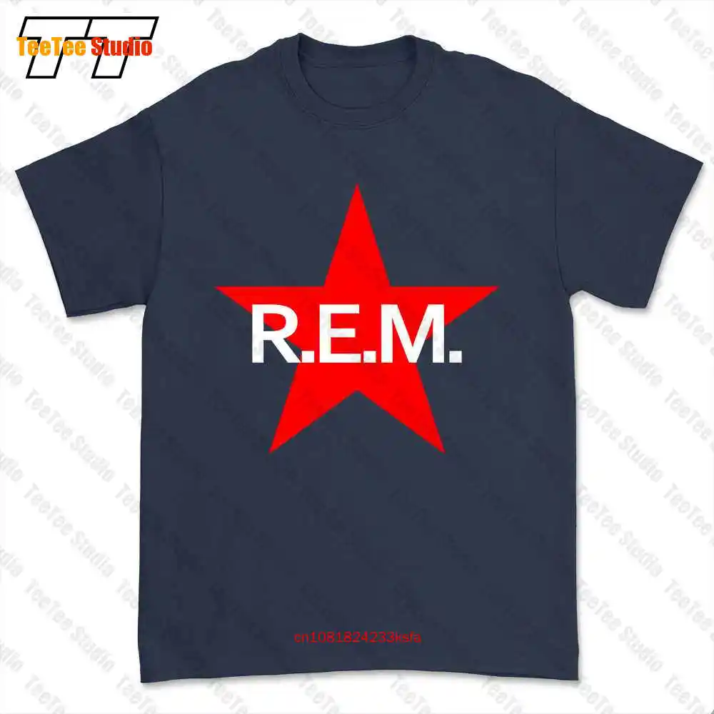 Rem R.E.M. Red Star Army Rock Band T-shirt Tee 5Q2E