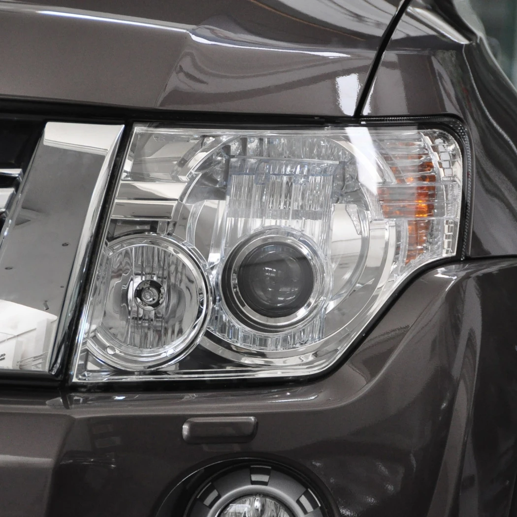 左/右フロントヘッドライトレンズカバー三菱パジェロ V87 V93 V97 2007