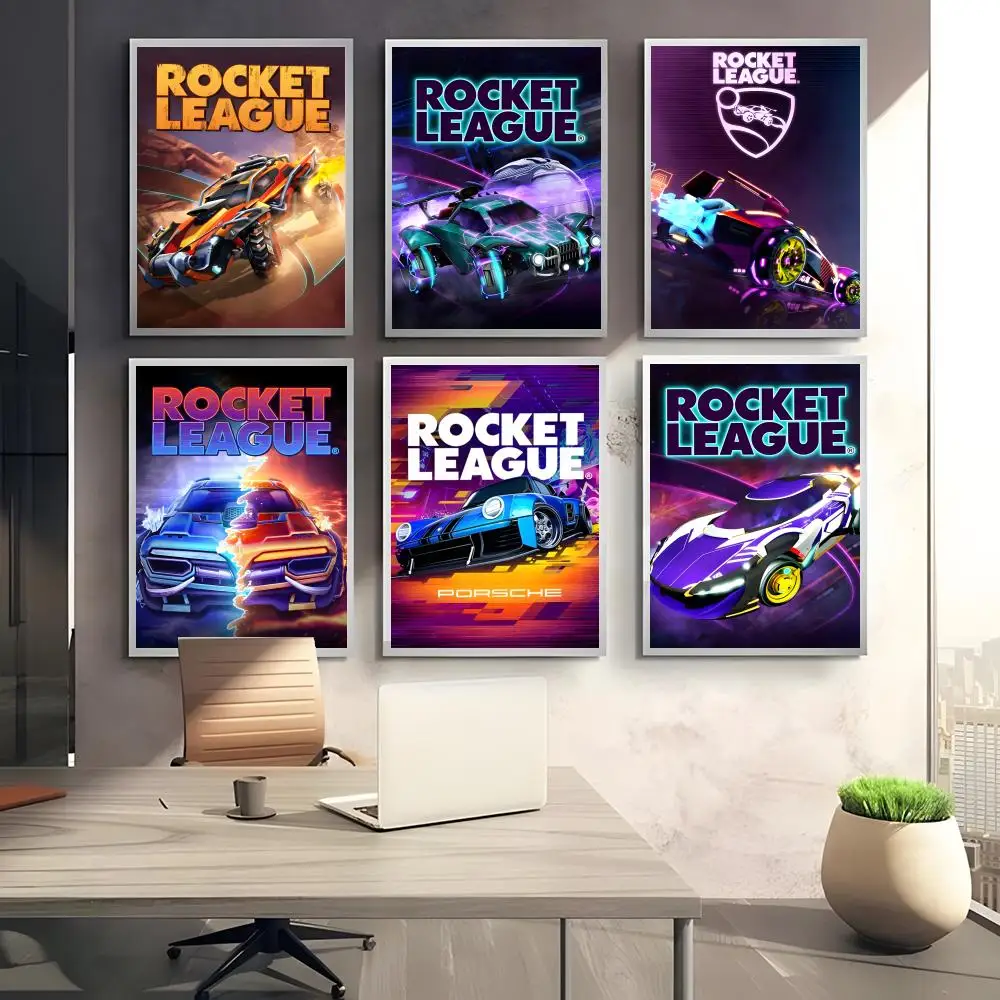 Car Games Rocket League-As Poster HD art sticky wall waterproof home bedroom bar aesthetic decoration