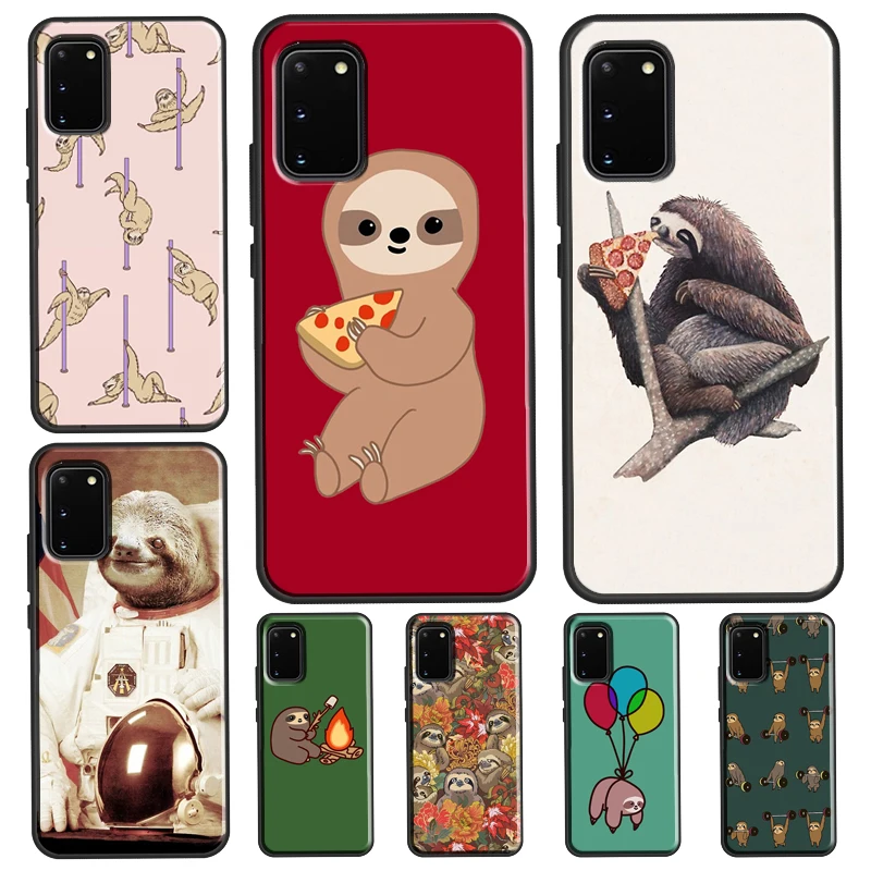 Cute Sloth Animal For Samsung Galaxy S21 S22 Ultra S20 FE Note 20 Ultra S8 S9 S10 Note 10 Plus Phone Case