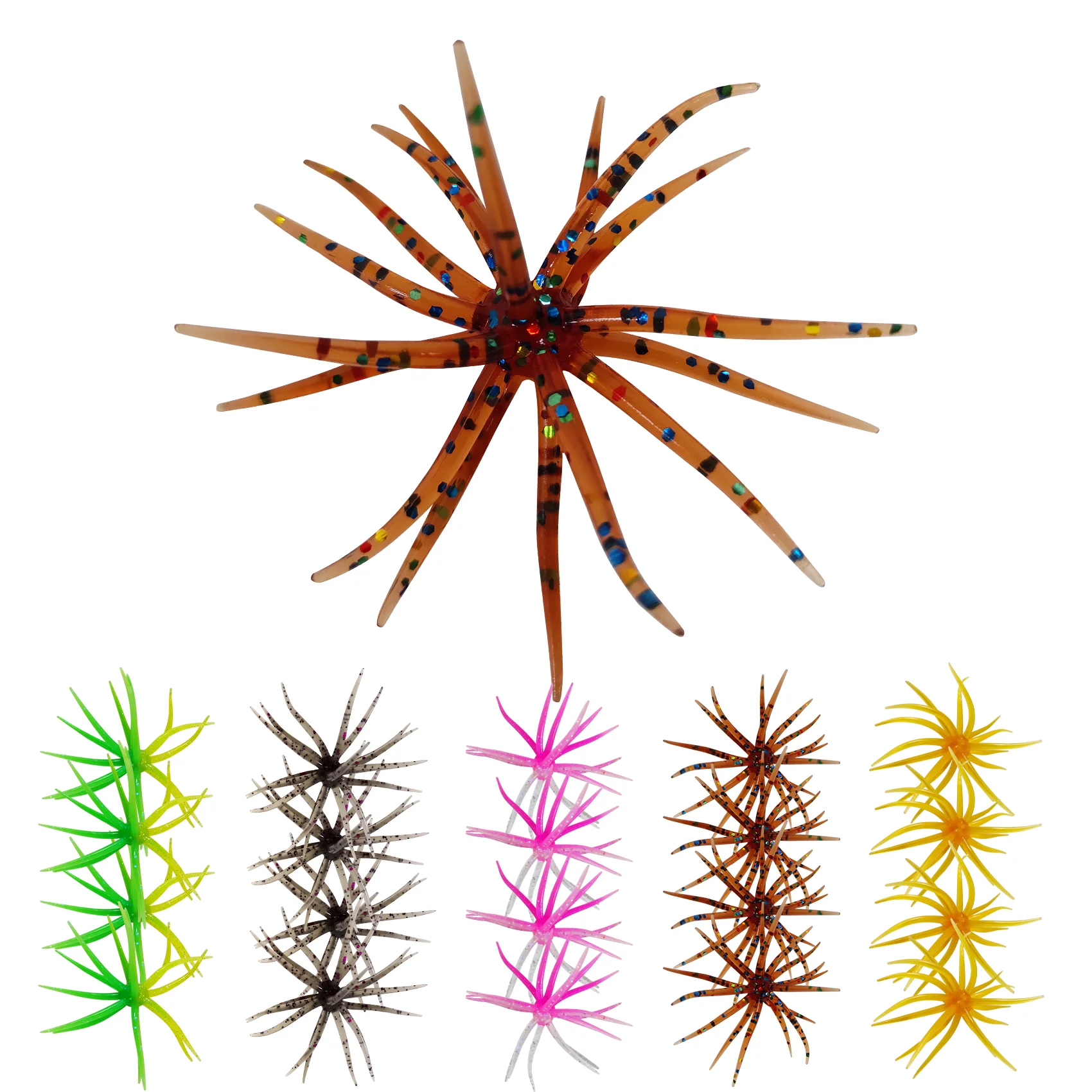 

Aventik 0.6g 2.3g Soft Bait Floating Sea Urchin Lures Soft Silicone Lure Artificial Lure for Trout Bass Crappie