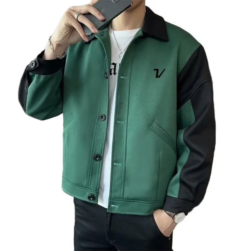 

골프용품 Luxury Color Blocking Casual Coat Men's Golf Wear 2024 Autumn New Jacket Korean Golf Clothing Men High Quality Golf Jacket