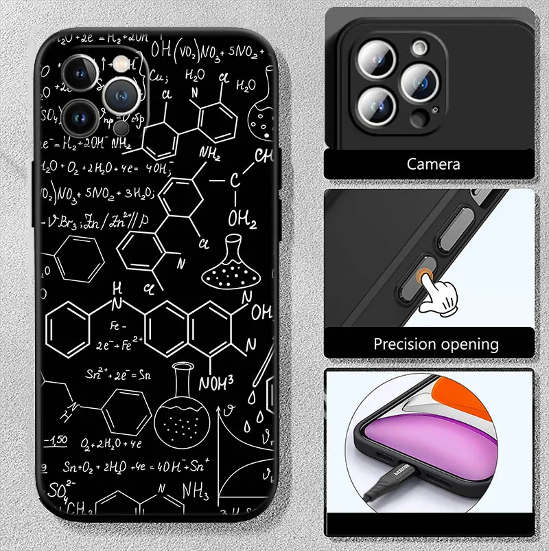 Chemical Maths Equation Formula Case for Samsung A05 A05S A12 A13 A15 A33 A53 A73 M15E M55 S10 S10E S20 Ultra Lite Plus Fe