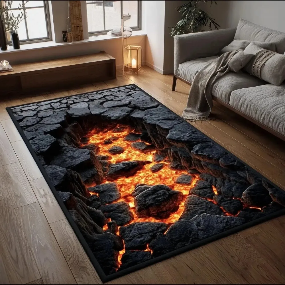 Gothic Horror Skull Rug, Non-slip Doormat for Living Room Home Decor